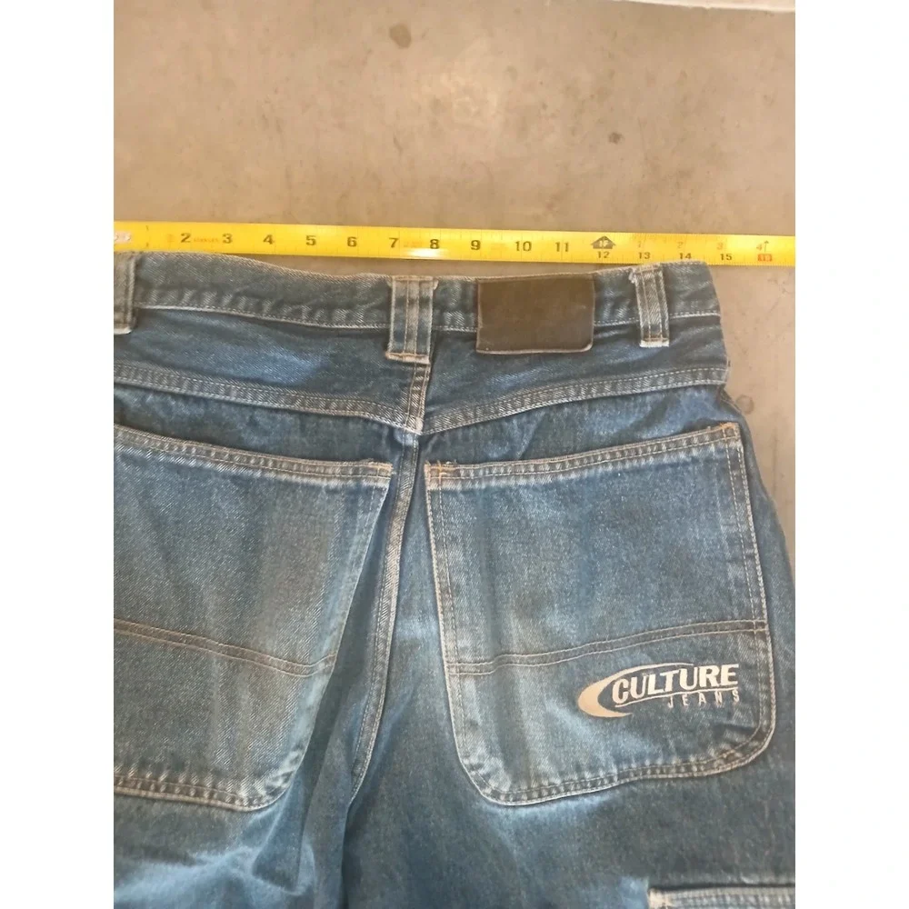 Vintage Y2K Culture Jeans 30x30 Fit 29x28 Baggy Wide Leg Hip Hop Rap - Picture 10 of 13